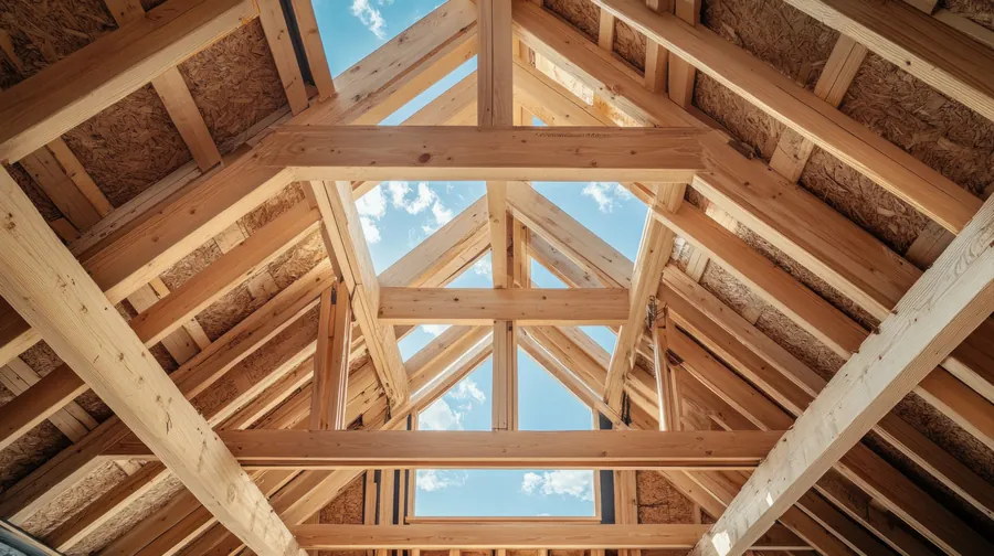 Charpente bois traditionnelle vue de l’intérieur, avant diagnostic
