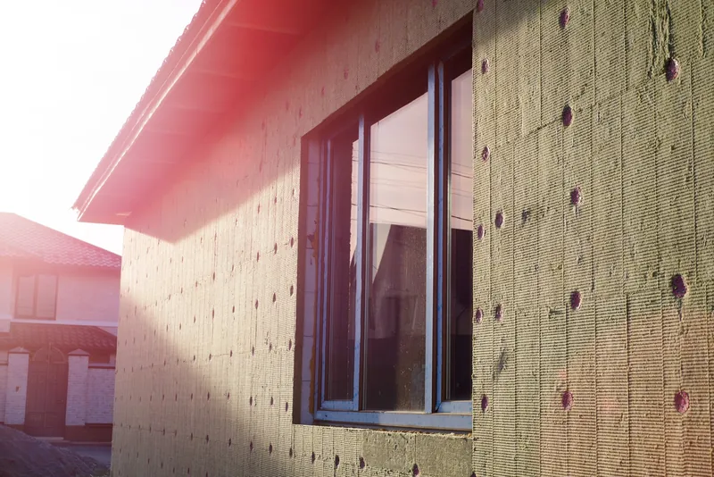 Façade recouverte de panneaux isolants pour une isolation thermique par l’extérieur